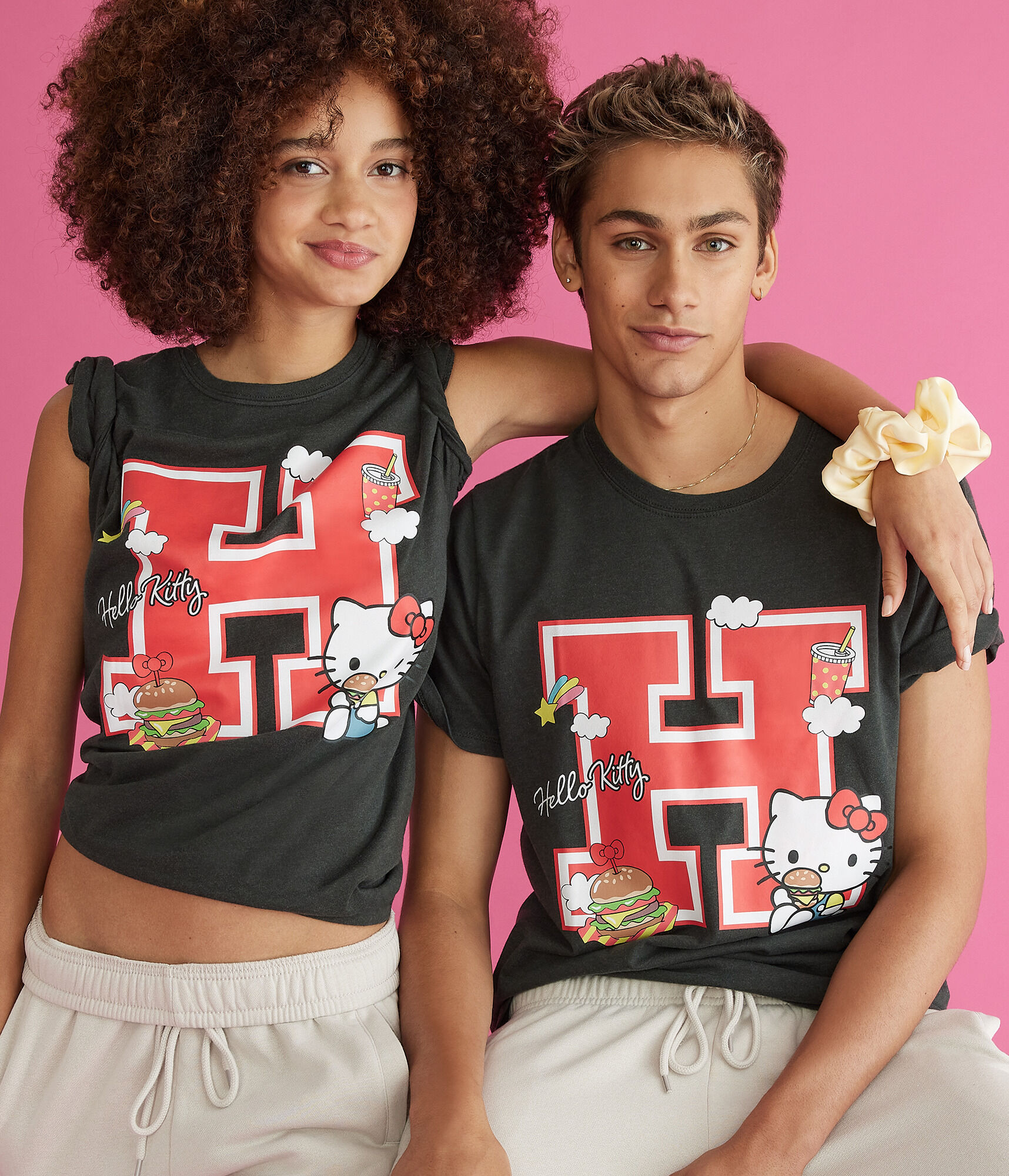 Hello Kitty Large H Oversized Graphic Tee