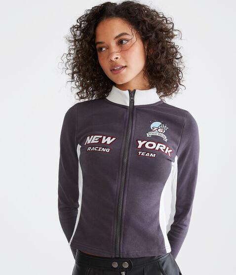 Long Sleeve Racing Full-Zip Fleece Top