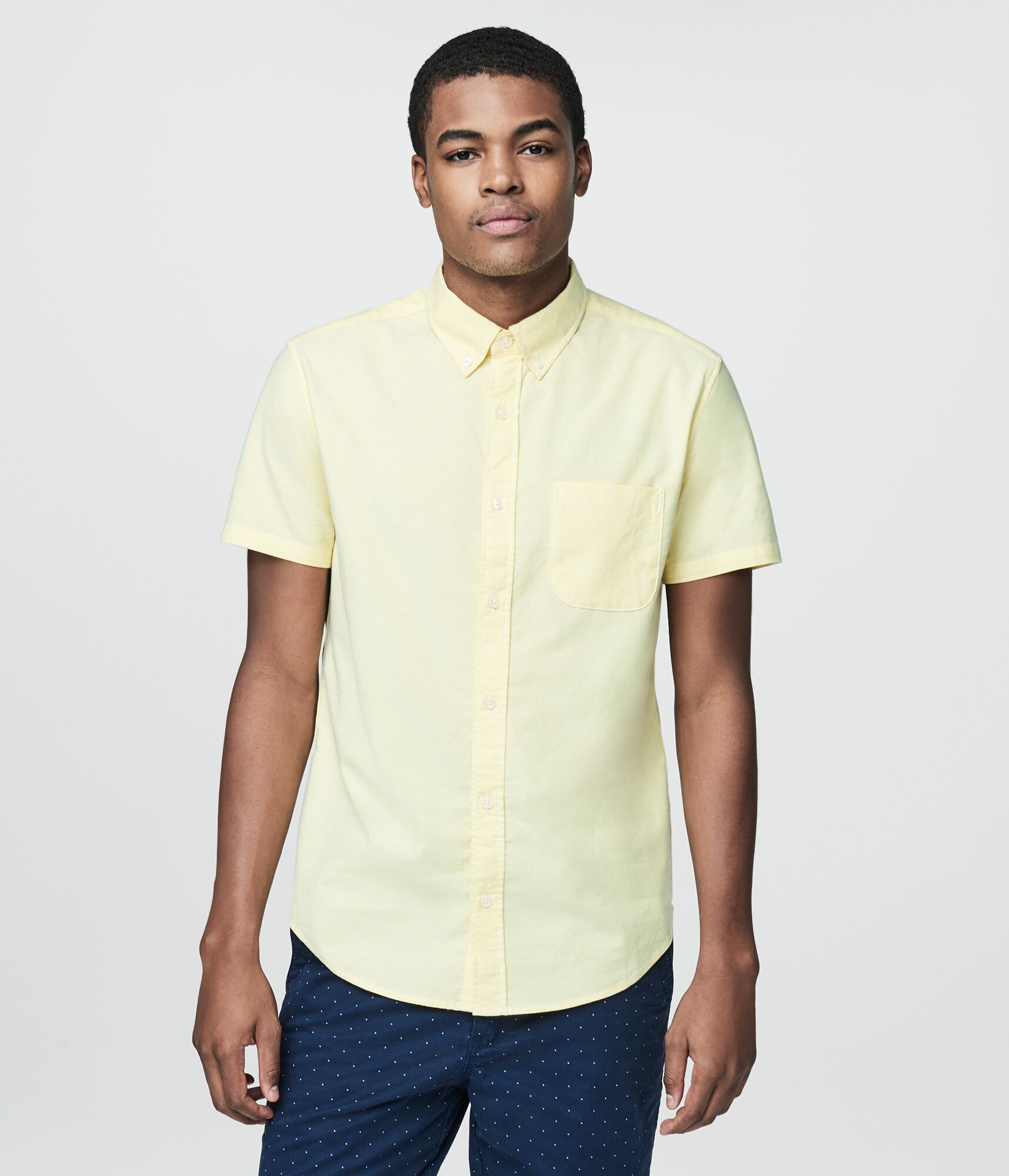 Prince &amp; Fox Solid Oxford Stretch Button Down