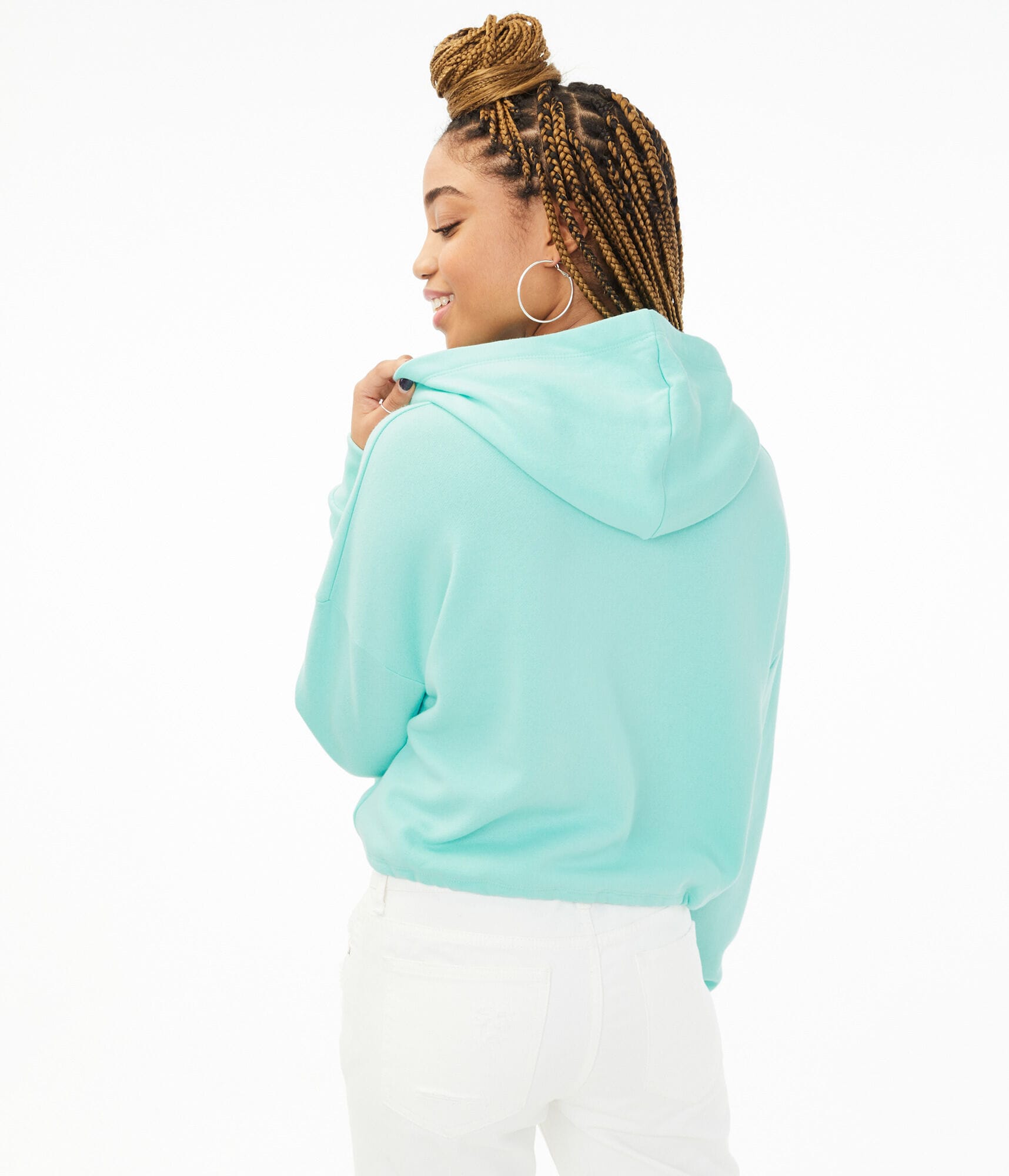 Cinched Cropped Pullover Hoodie Cinched Cropped Pullover Hoodie