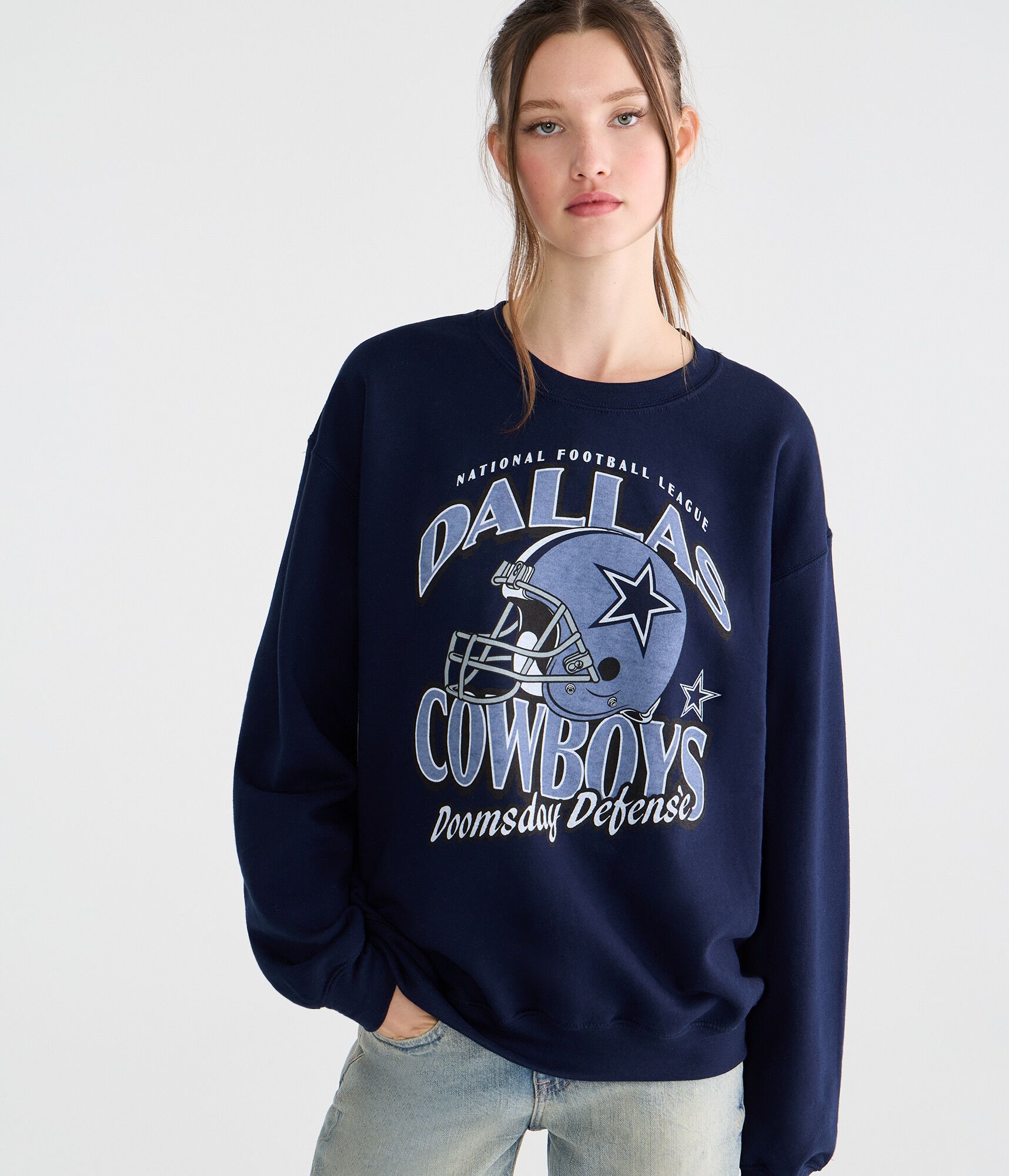 Dallas Cowboys Helmet Crew Sweatshirt