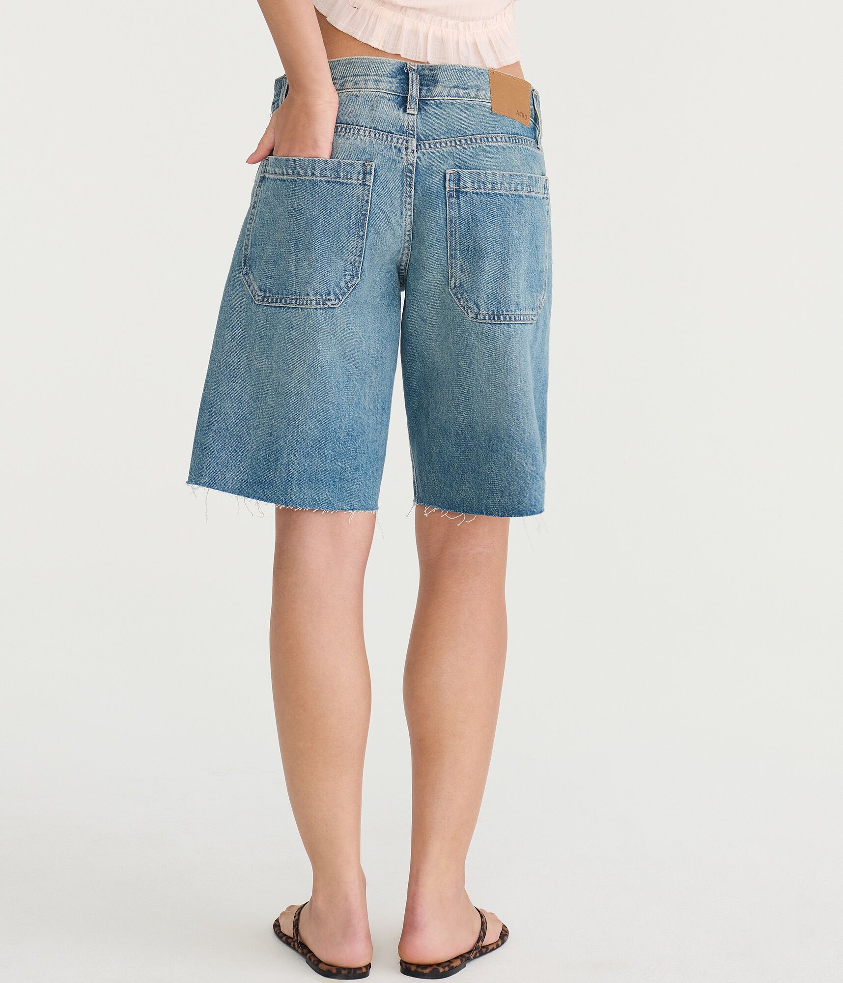 Low-Rise Baggy Denim Jorts