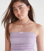 Textured Lace Tube Top