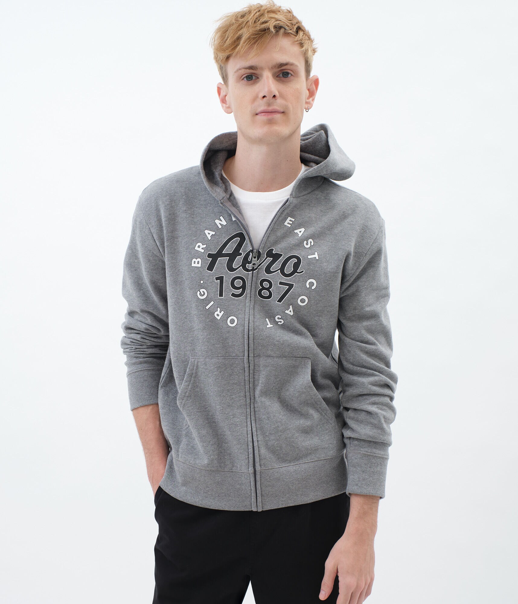 Aero 1987 Circle Full-Zip Hoodie