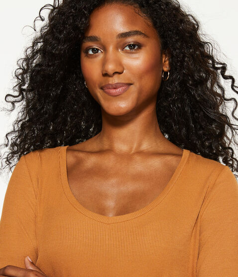 Long Sleeve Seriously Soft Ribbed V-Neck Tee Long Sleeve Seriously Soft Ribbed V-Neck Tee