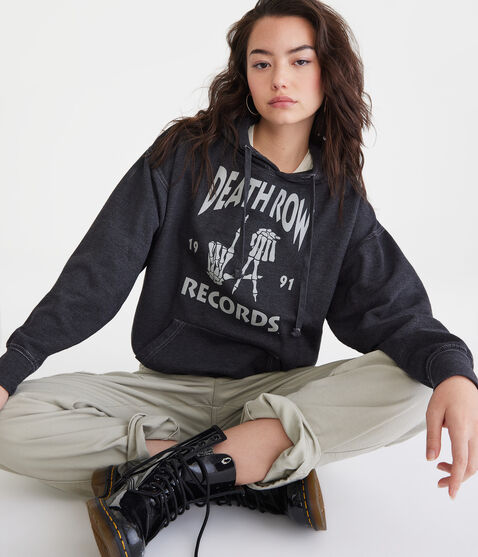 Death Row Records Oversized Pullover Hoodie Death Row Records Oversized Pullover Hoodie
