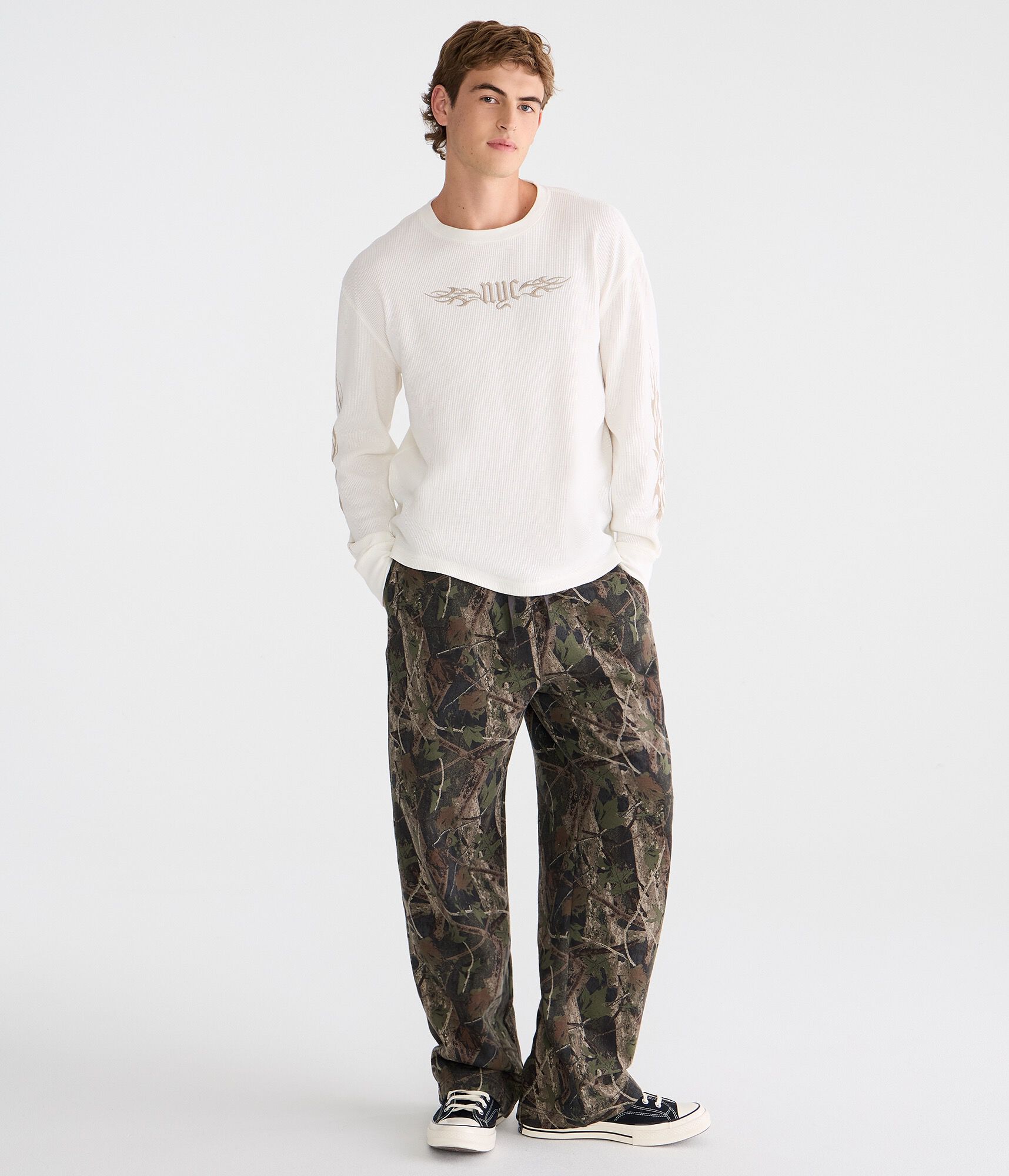 Cloud Soft Forest Camo Baggy Sweatpants