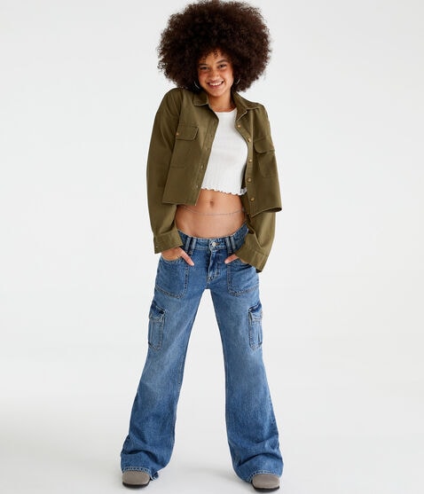 Flare Mid-Rise Cargo Jean