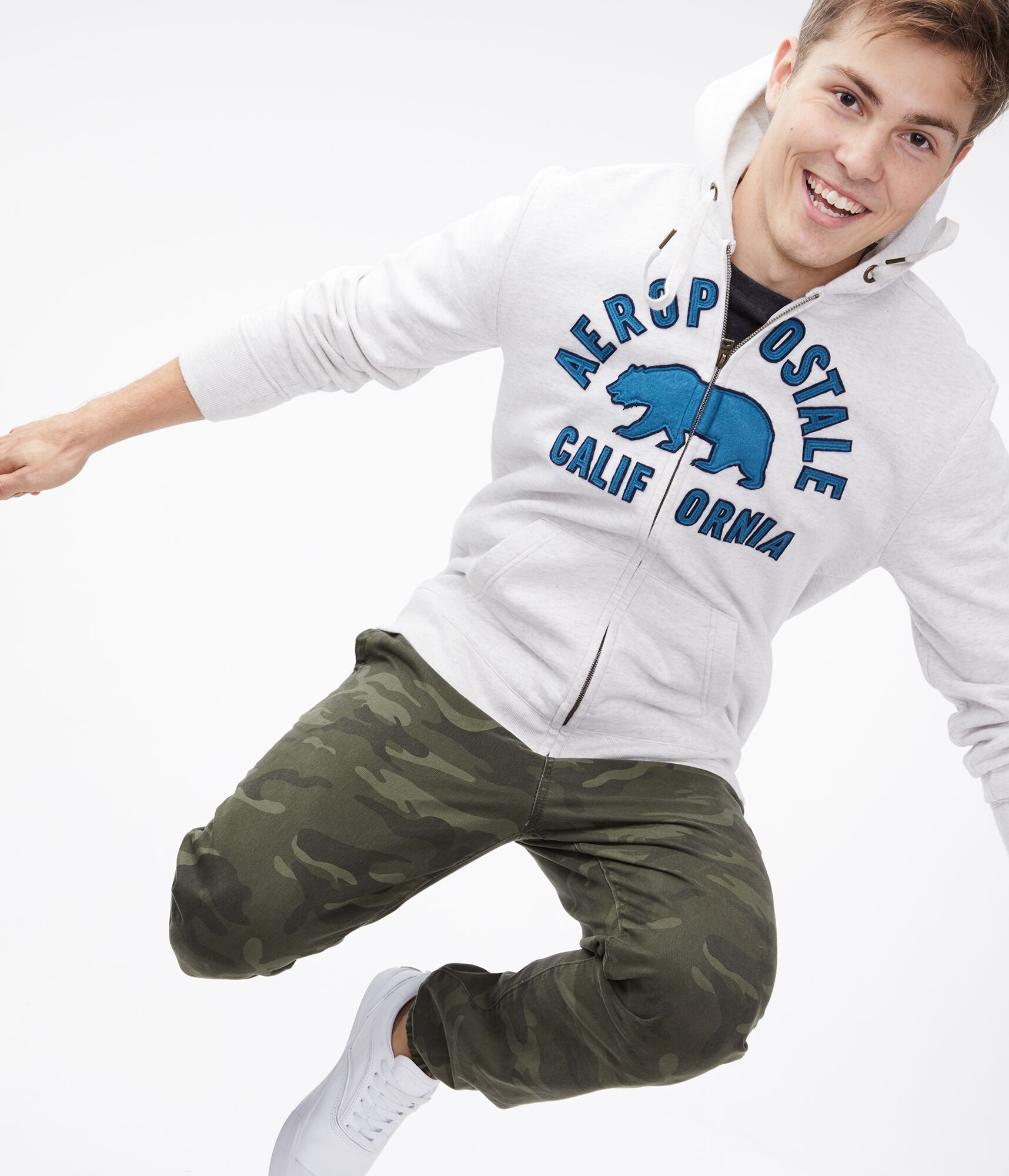 Aeropostale Bear Full-Zip Hoodie