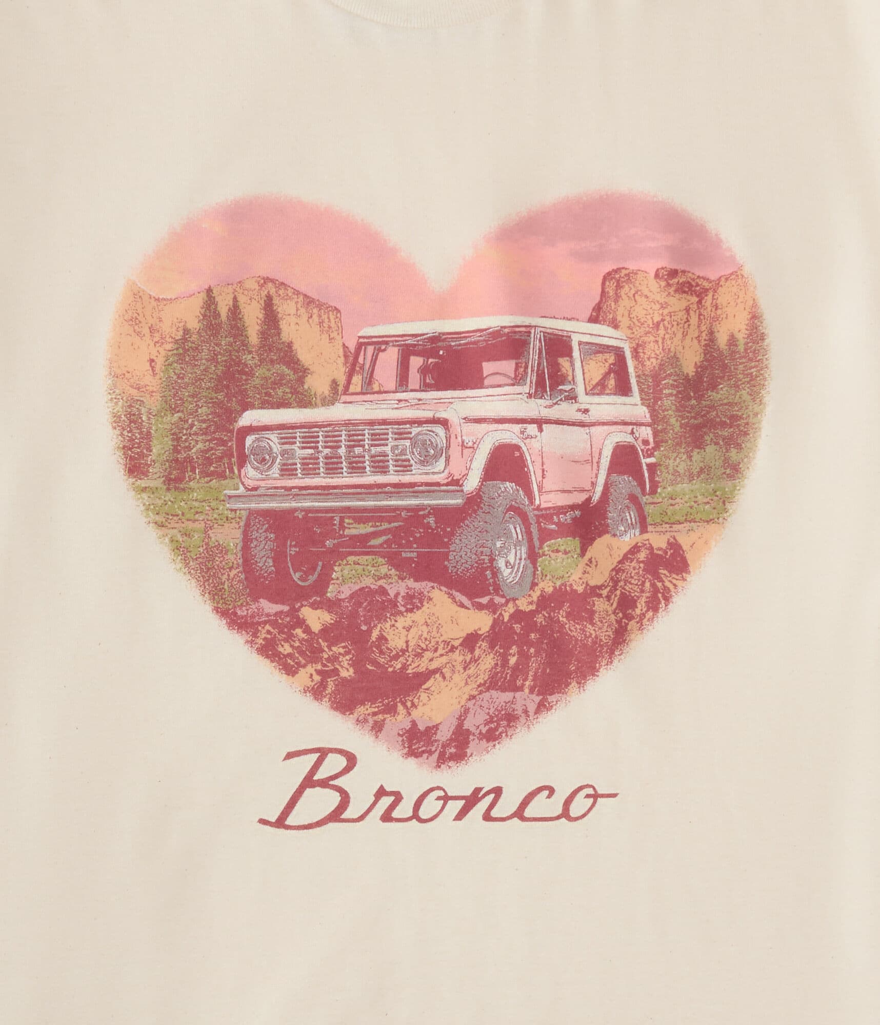Ford Bronco Heart Oversized Graphic Tee
