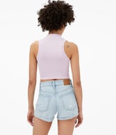 Seamless Mock-Neck Cropped Tank