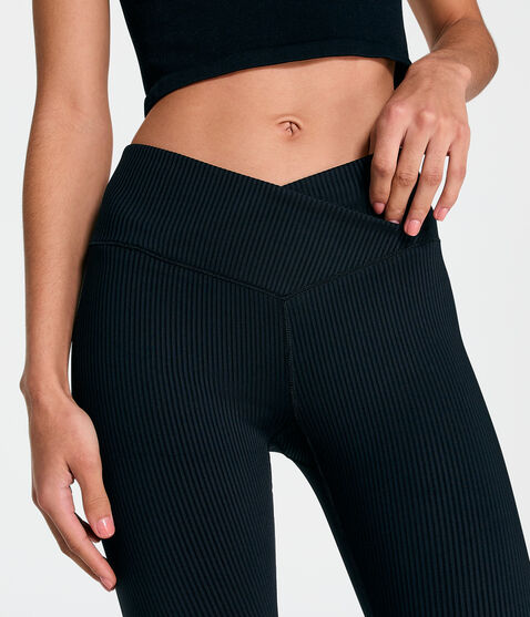 Ribbed High-Rise Crossover Leggings Ribbed High-Rise Crossover Leggings