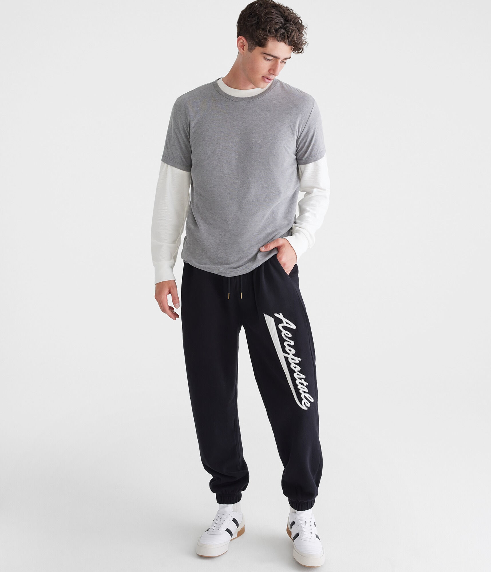 Aeropostale Script Logo Jogger Sweatpants