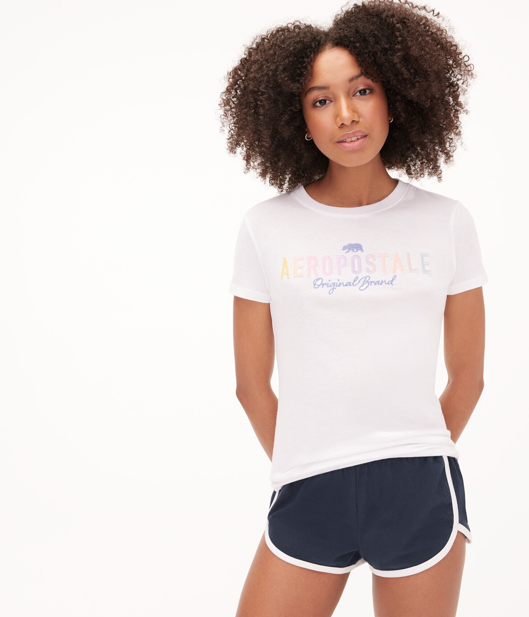 Ombr&eacute; Aeropostale Little Bear Appliqu&eacute; Graphic Tee