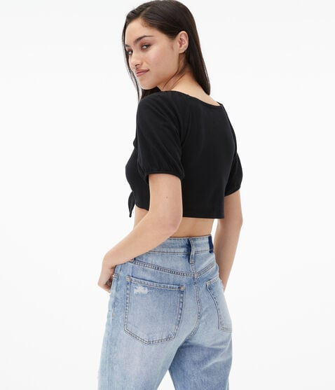 Tie-Front Crop Top Tie-Front Crop Top