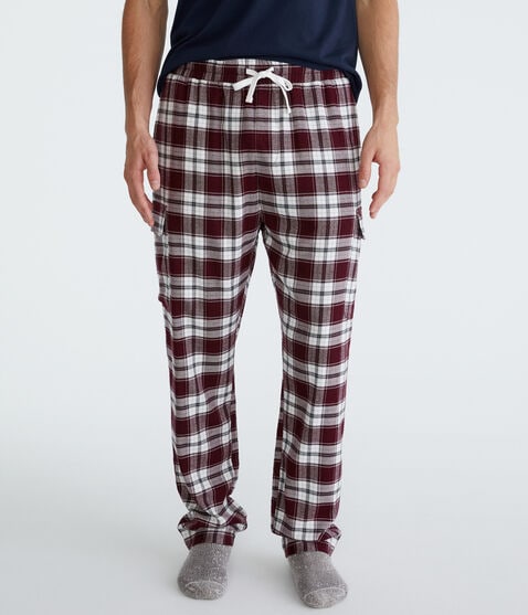 Plaid Flannel Cargo Sleep Pants