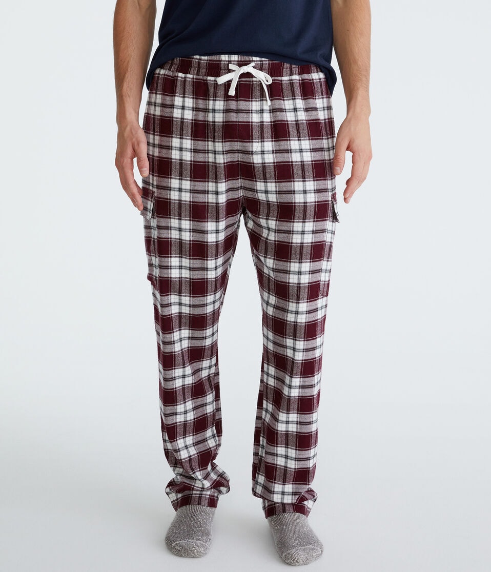 Plaid Flannel Cargo Sleep Pants