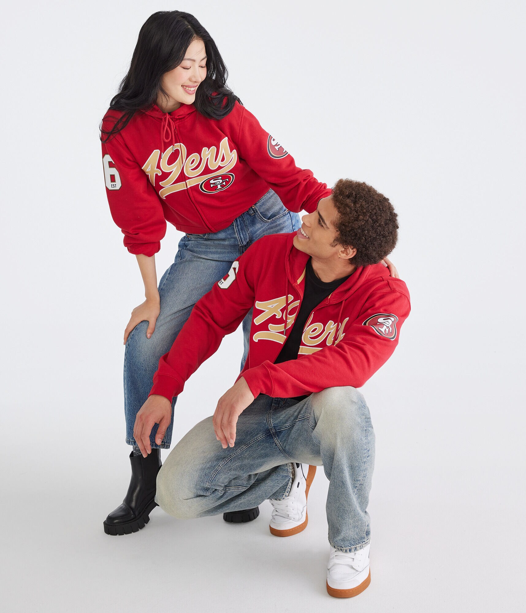 San Francisco 49ers Script Full-Zip Hoodie