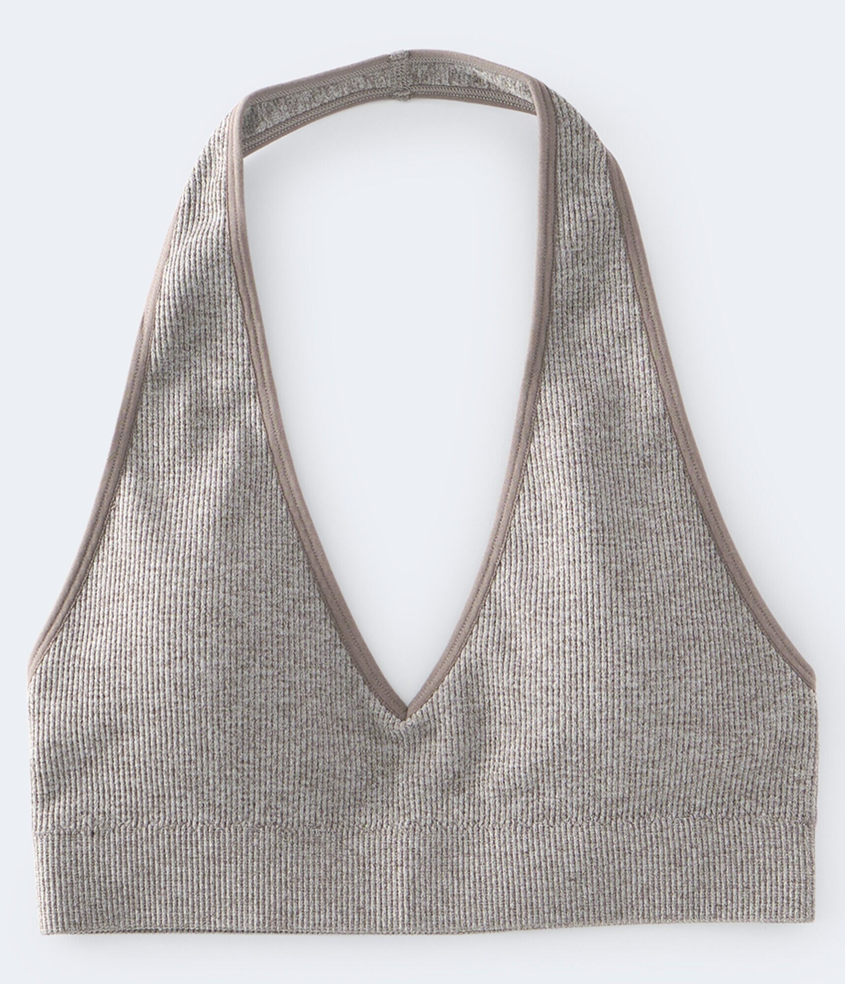 Ribbed Seamless Halter Bralette