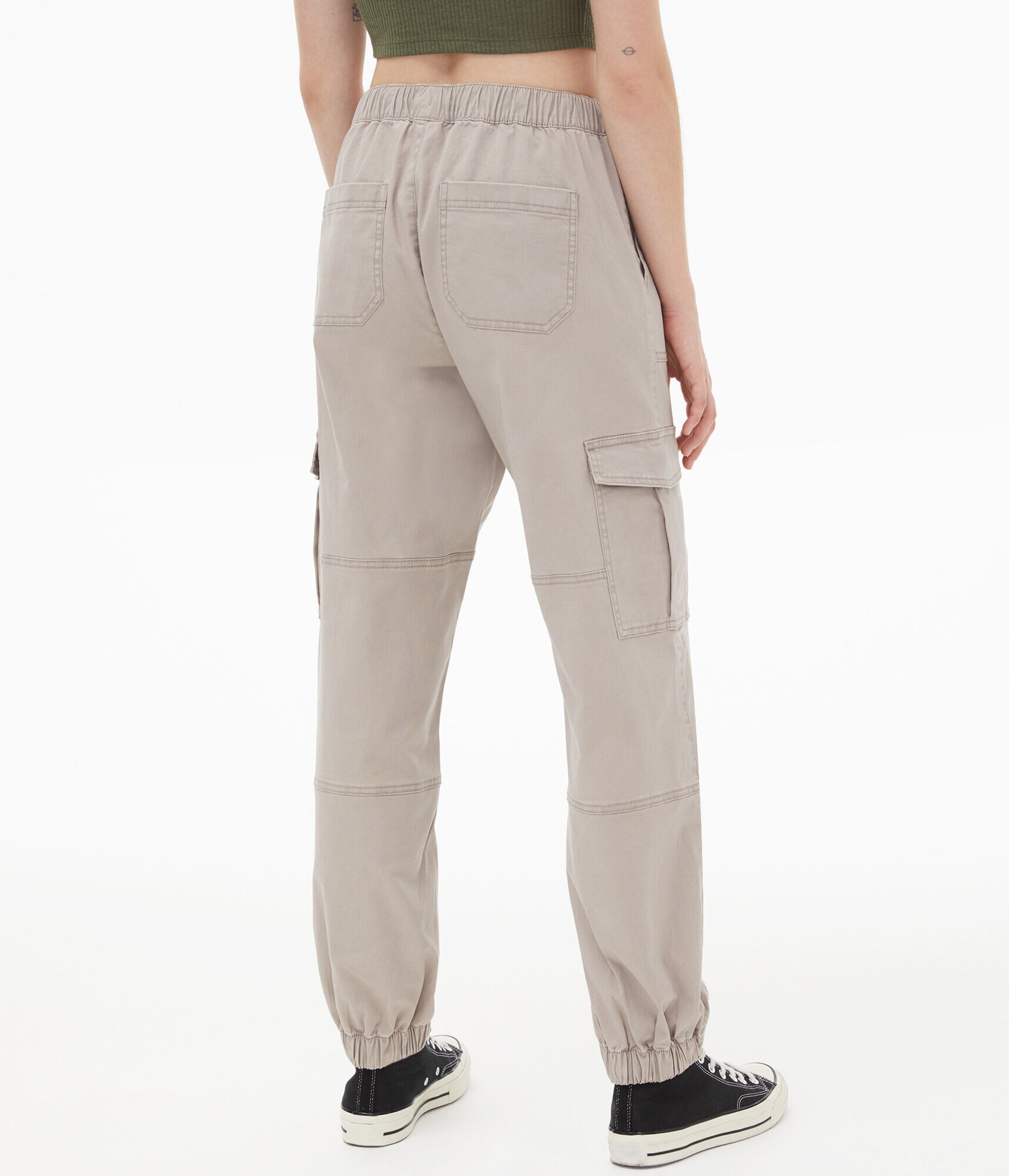 Baggy High-Rise Cinched Cargo Pants