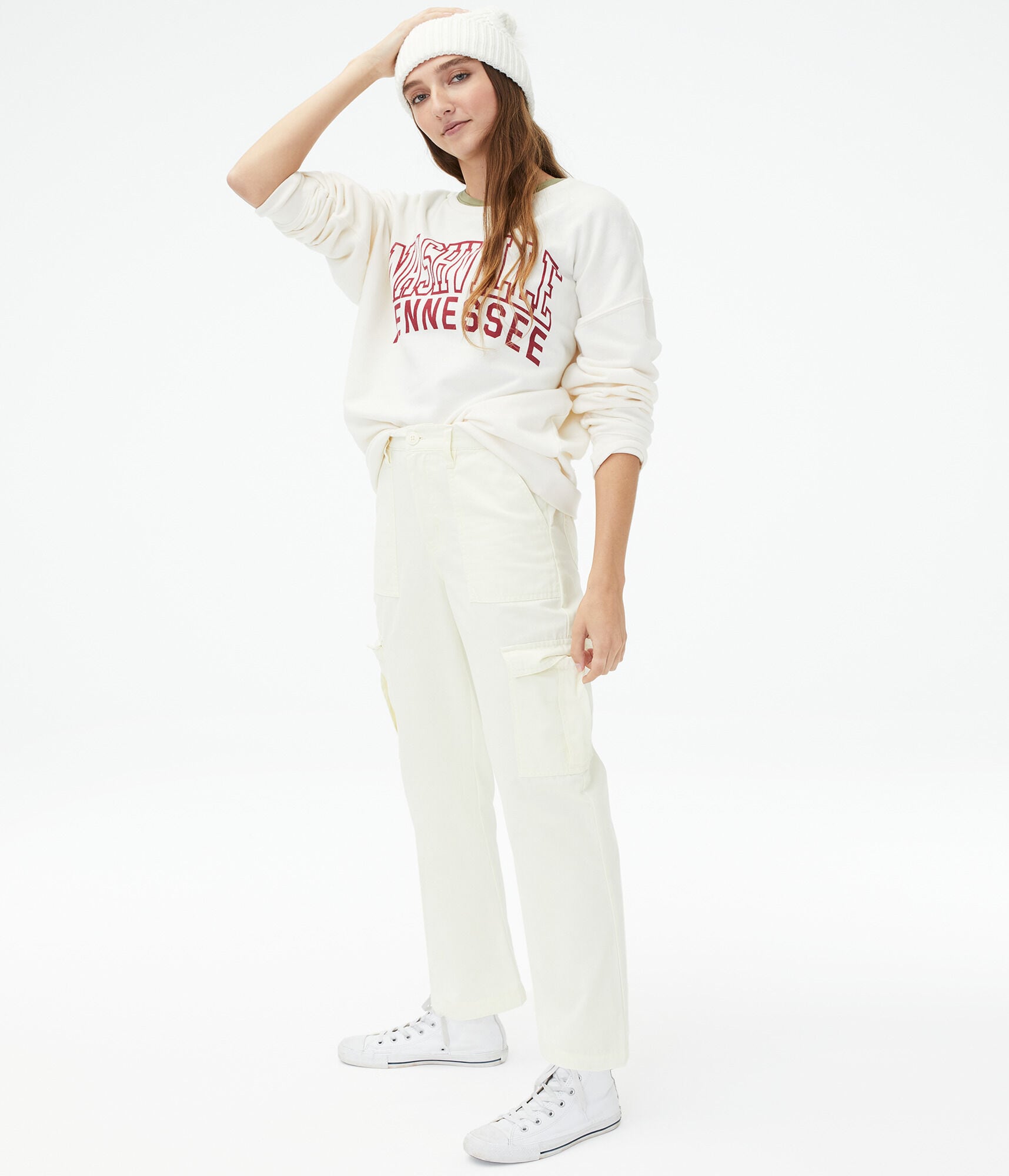 High-Rise Straight Cargo Pants