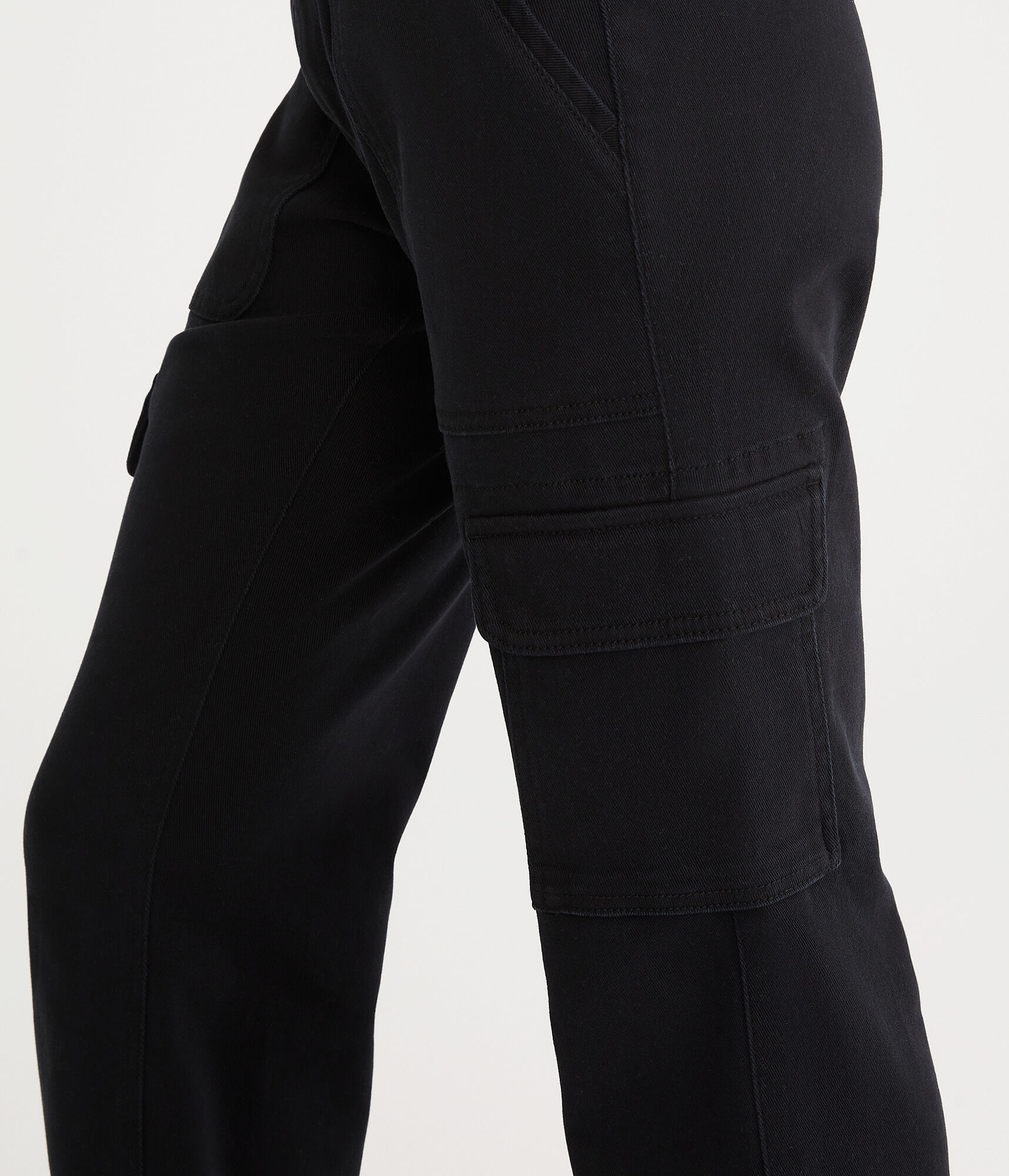 Flare Mid-Rise Twill Cargo Pants