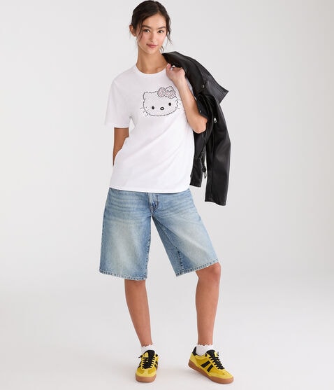 Hello Kitty | Aero Rhinestone Boyfriend Graphic Tee Hello Kitty | Aero Rhinestone Boyfriend Graphic Tee