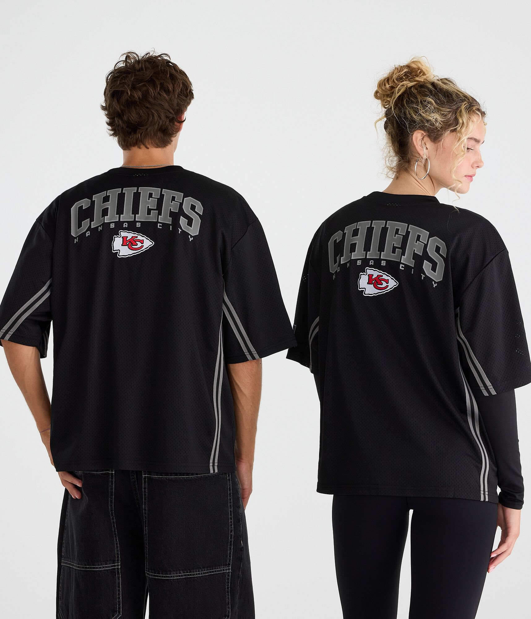 Kansas City Chiefs Striped Mesh Top