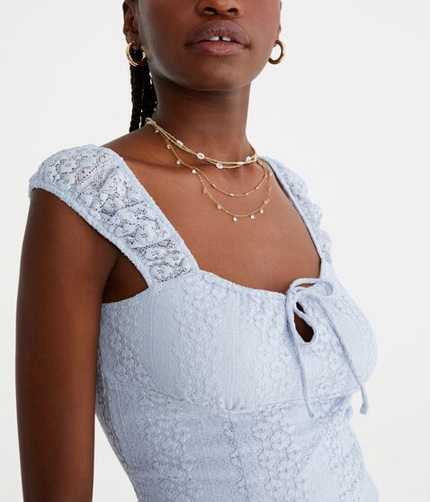 Lace Square-Neck Crop Top Lace Square-Neck Crop Top