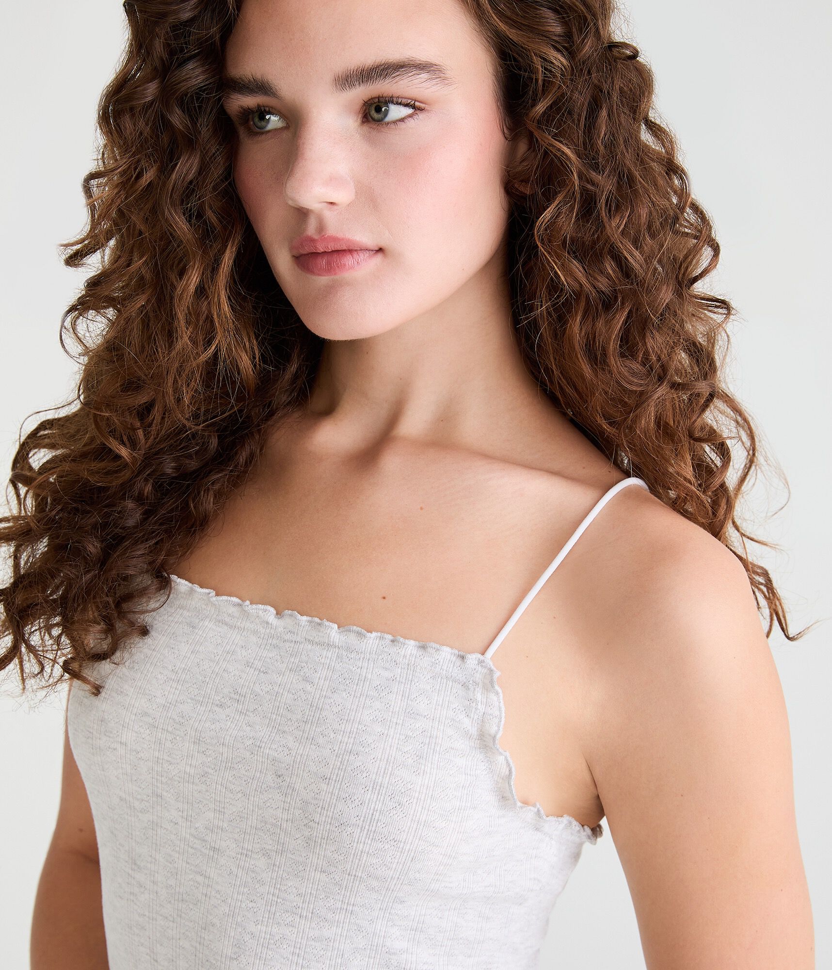 Pointelle Cropped Sleep Cami