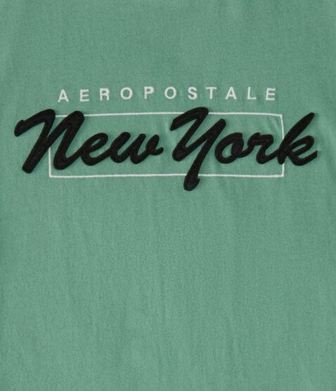Aeropostale New York Box Logo Appliqué Graphic Tee Aeropostale New York Box Logo Appliqué Graphic Tee