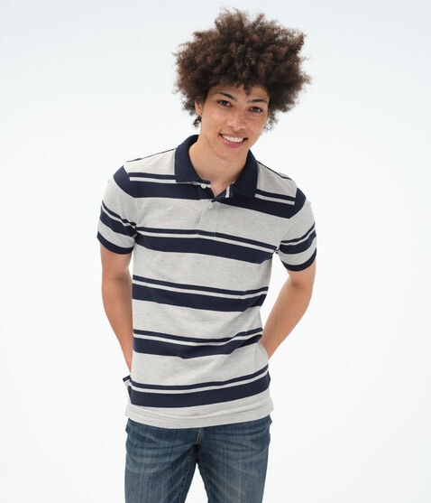 Mixed Stripe Piqué Polo Mixed Stripe Piqué Polo
