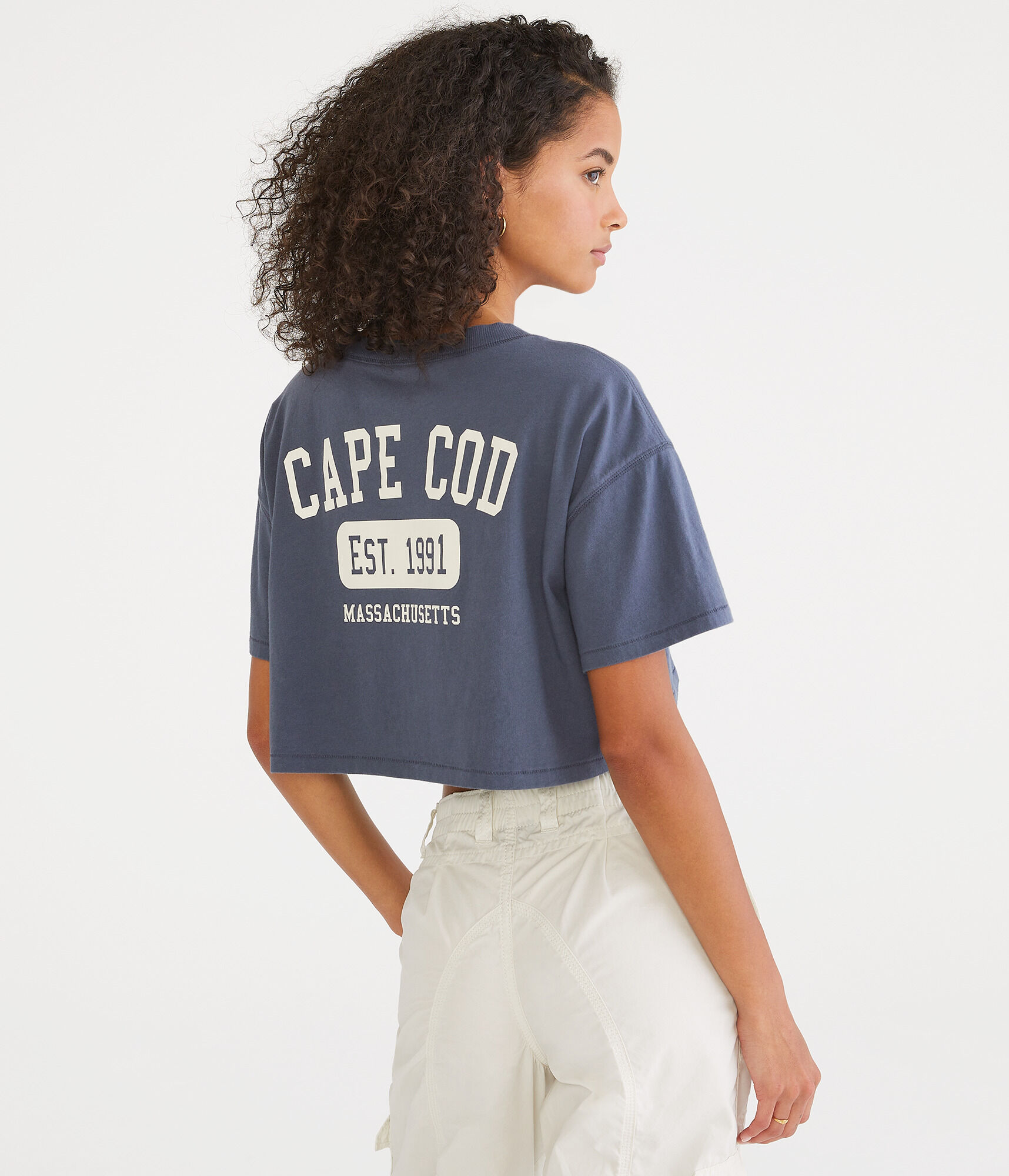 Cape Cod Cropped Boyfriend Graphic Tee