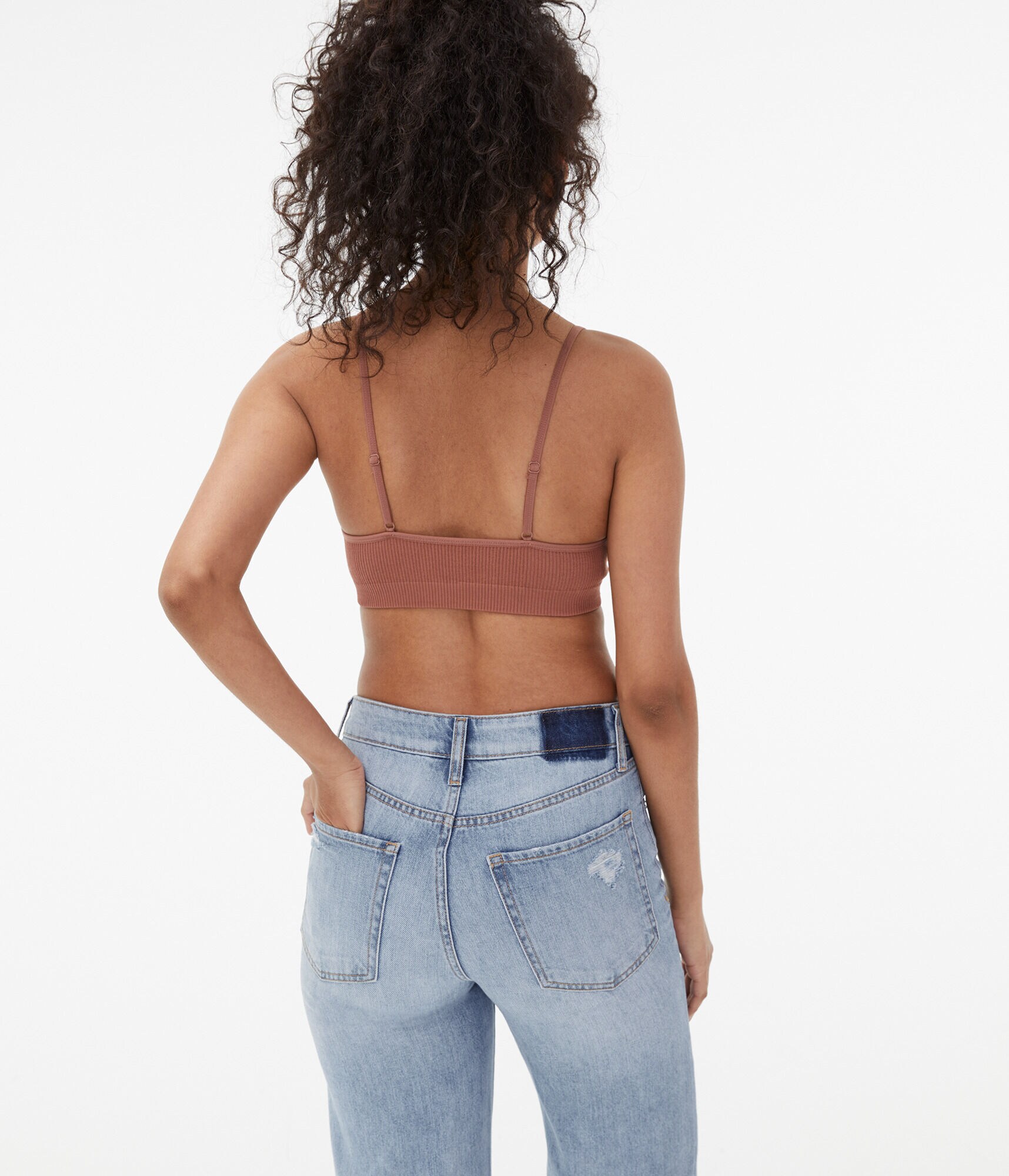 Seamless Lace-Trimmed Bralette