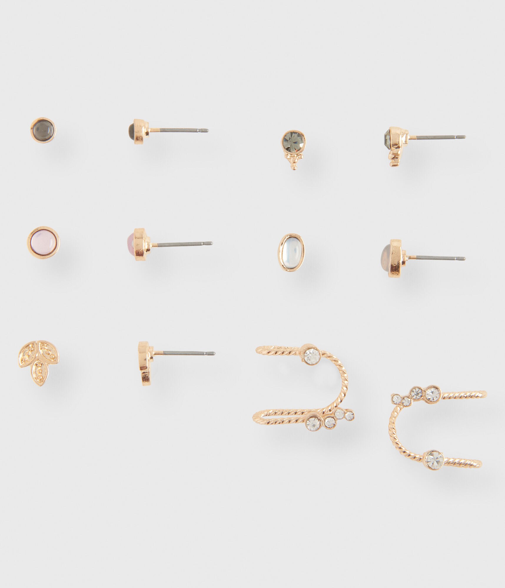 Leaf Stud &amp; Cuff Earring 6-Pack