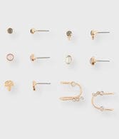 Leaf Stud & Cuff Earring 6-Pack