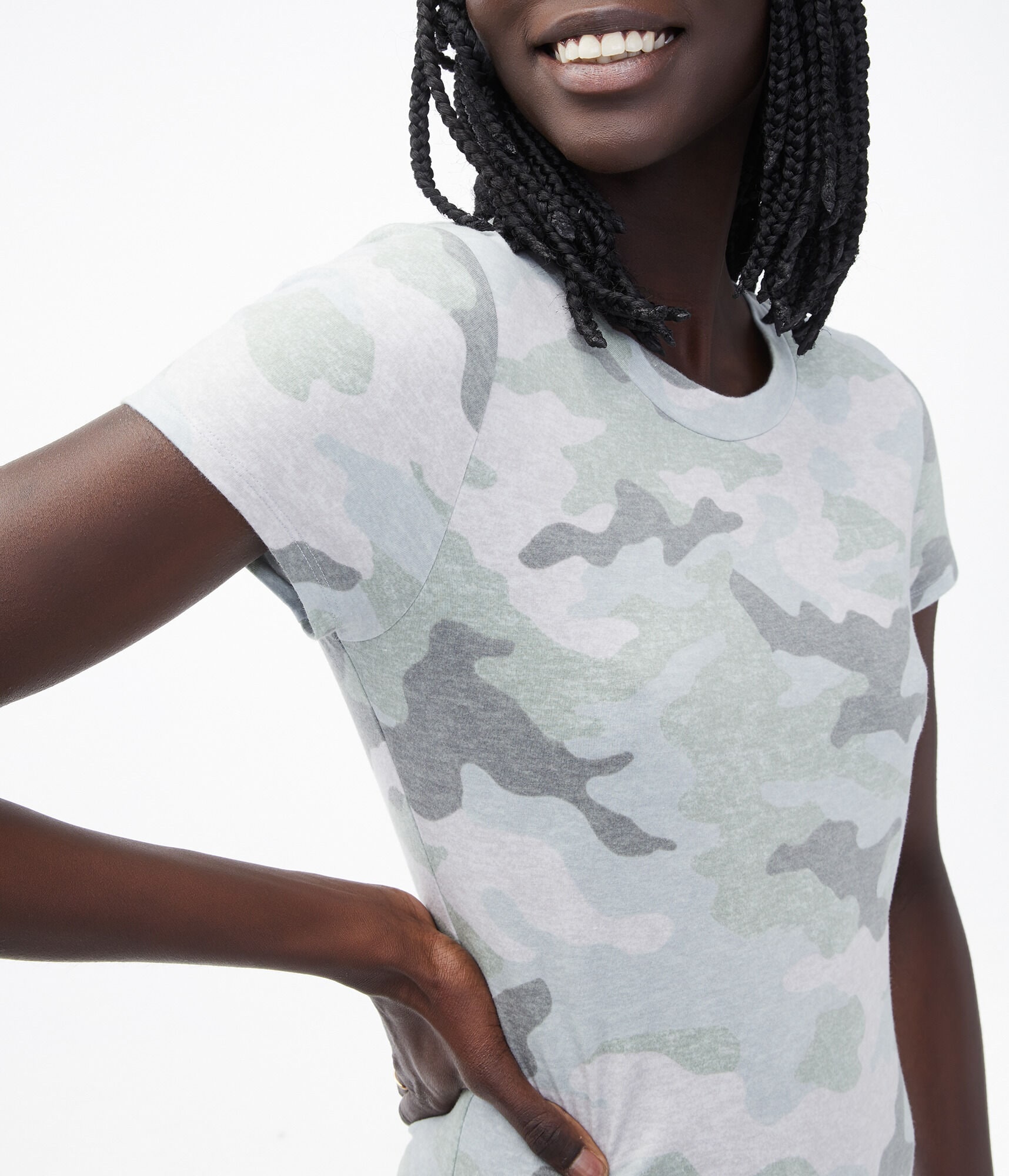Camo Bodycon T-Shirt Dress***