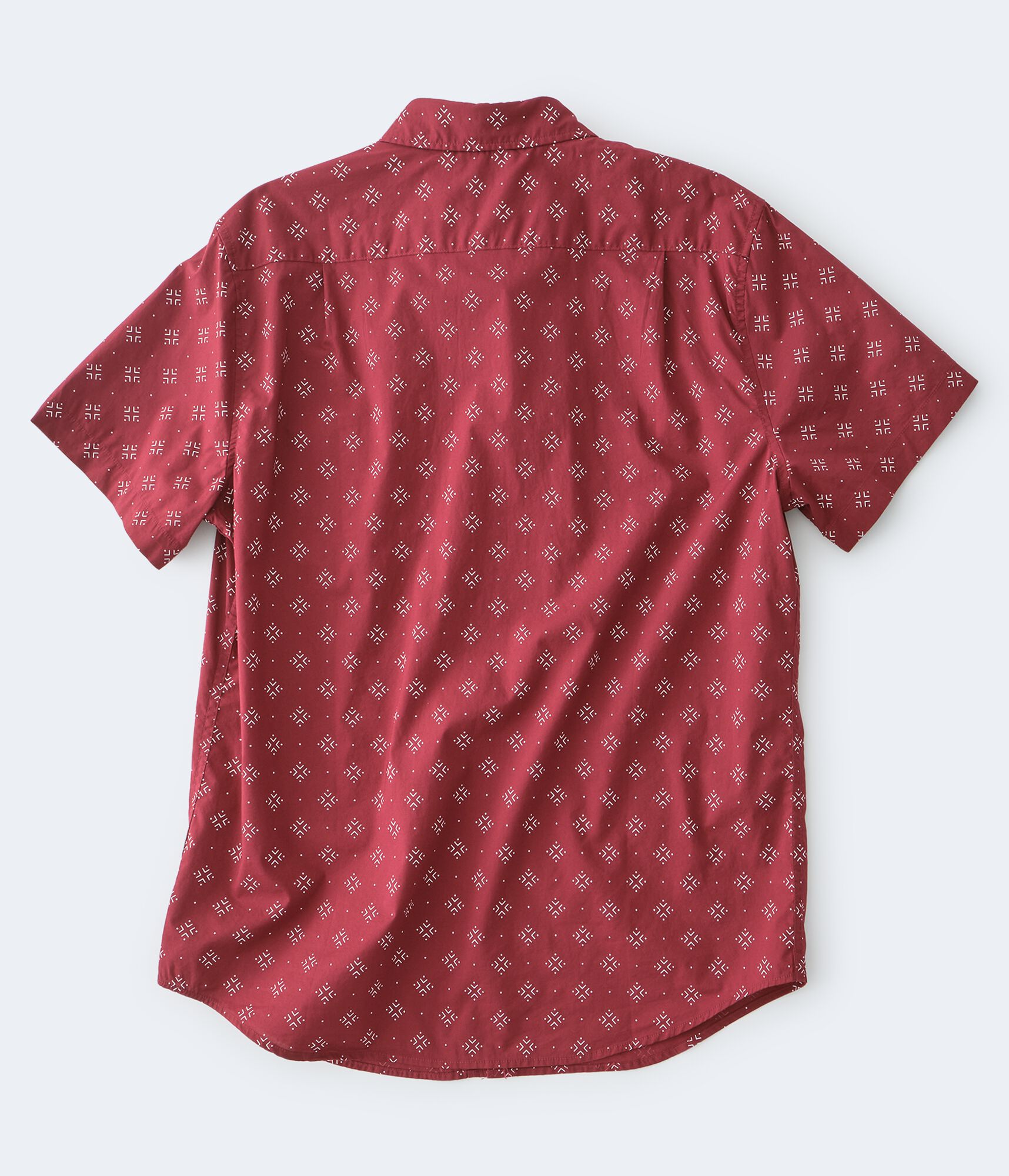 Geometric Diamond-Print Button-Down Shirt