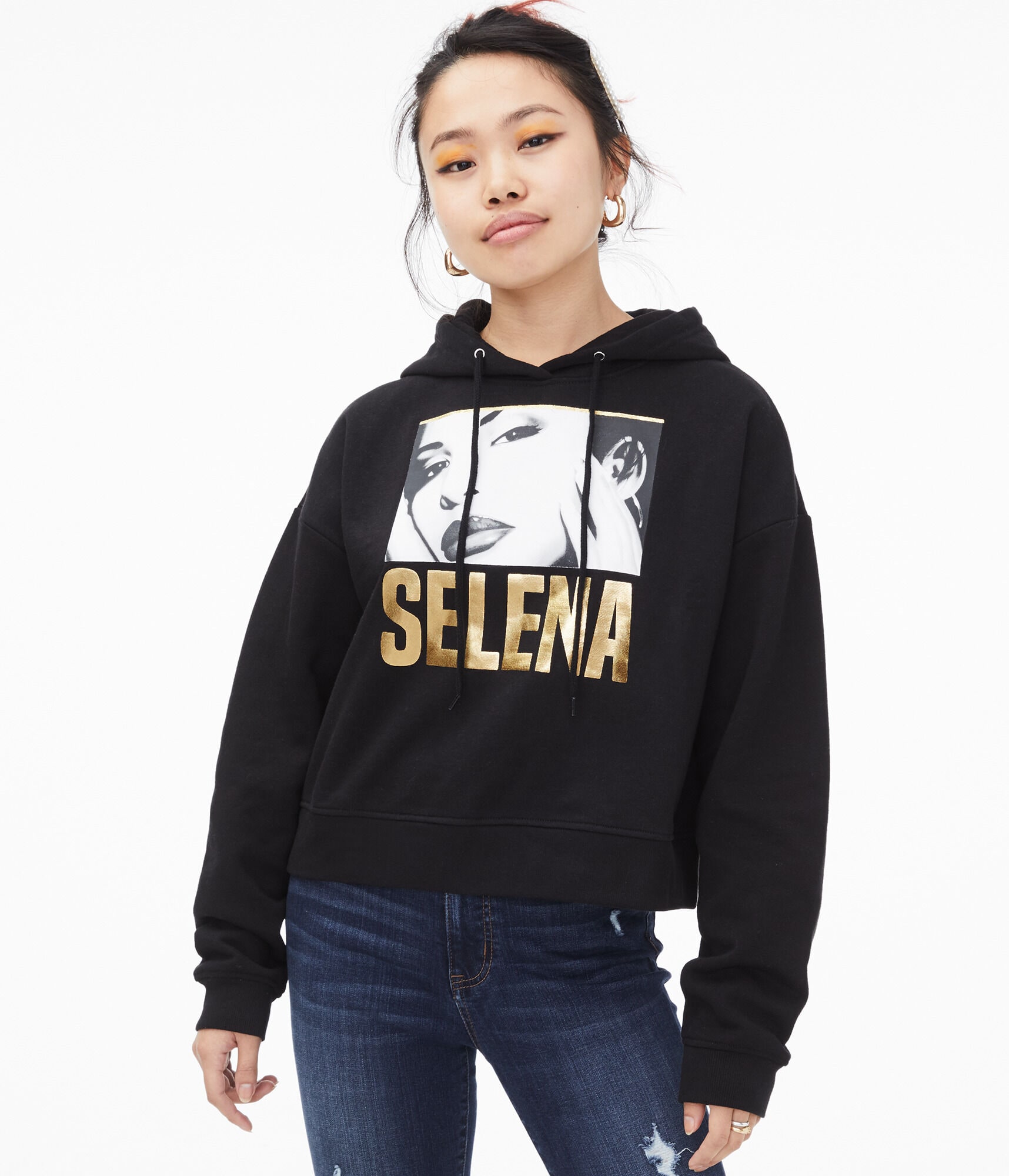 【selenahelios】FEELS Sweat Pullover Selena Foil Pullover Hoodie