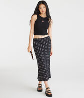 Polka Dot Midi Skirt