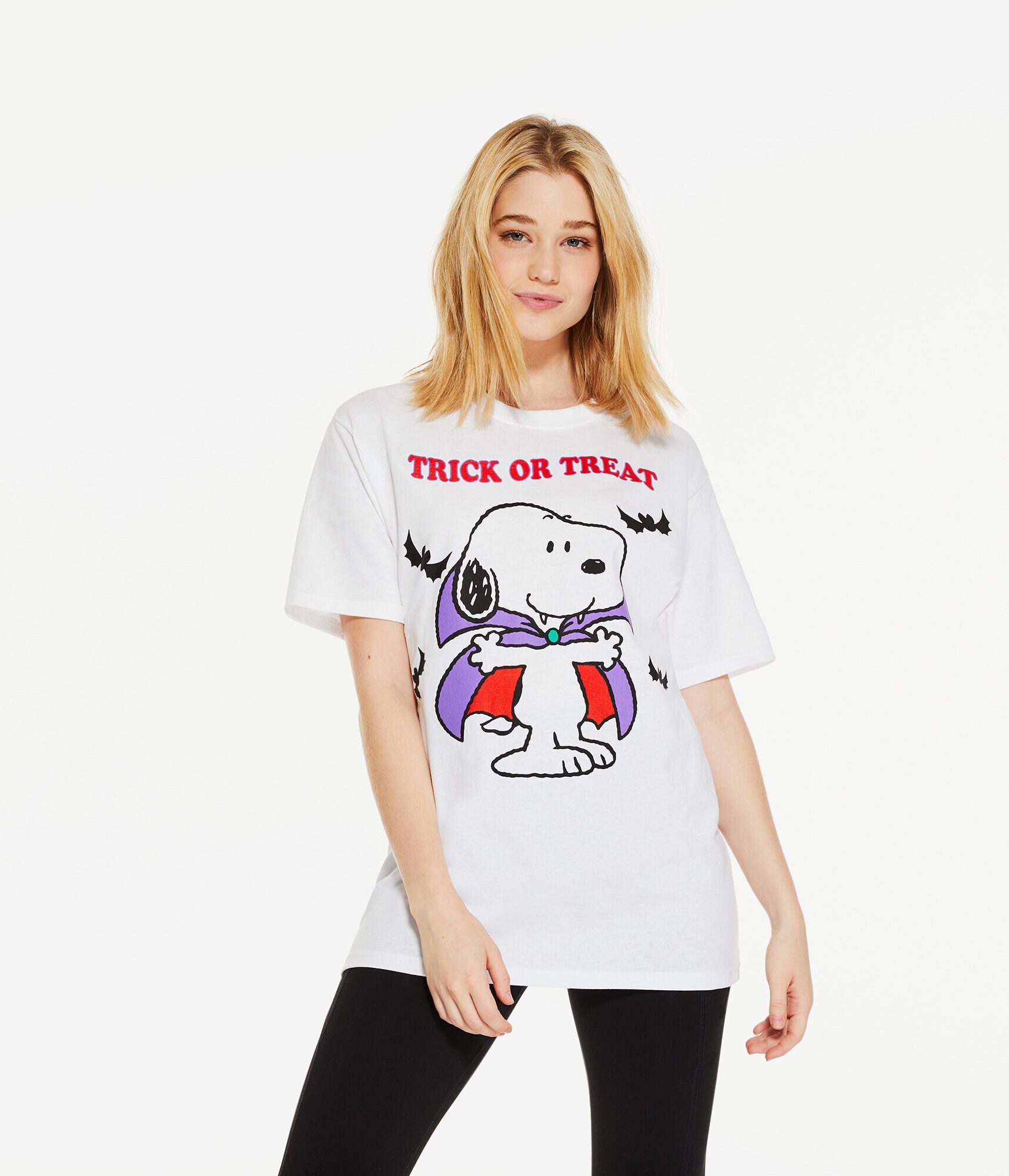 Snoopy Trick Or Treat Boyfriend Graphic Tee