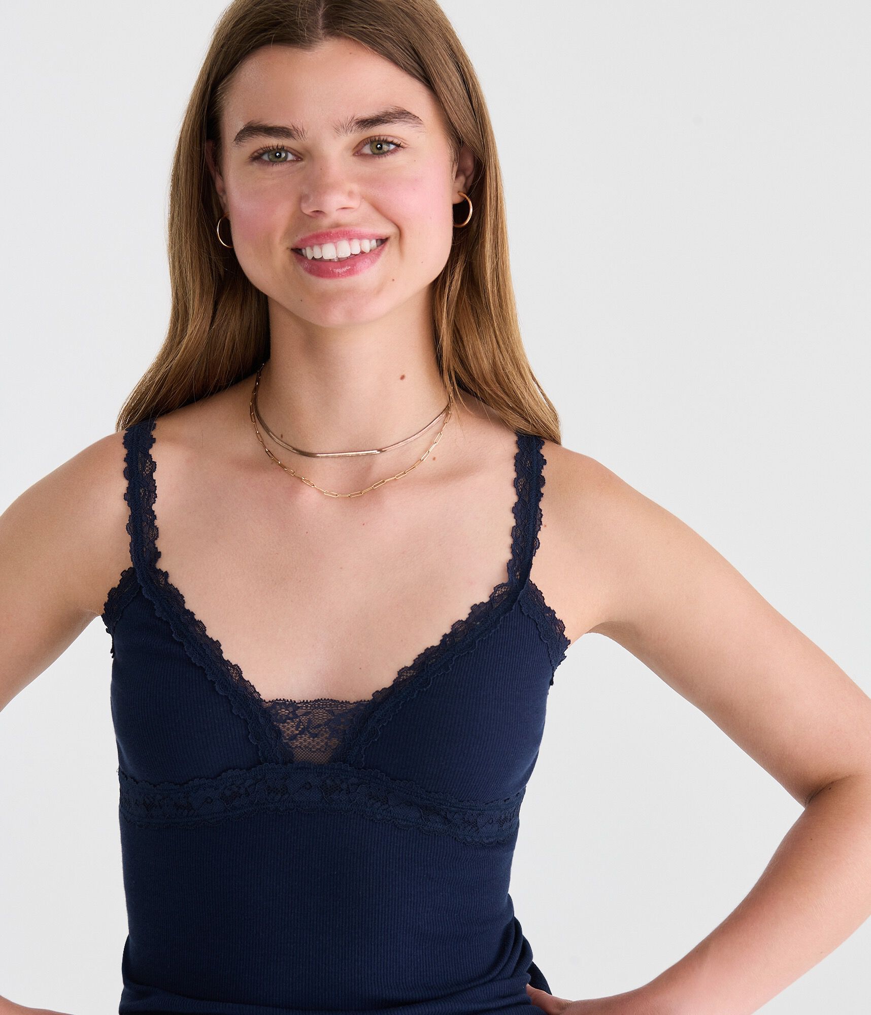 Seriously Soft Y2K Lace V-Neck Cami