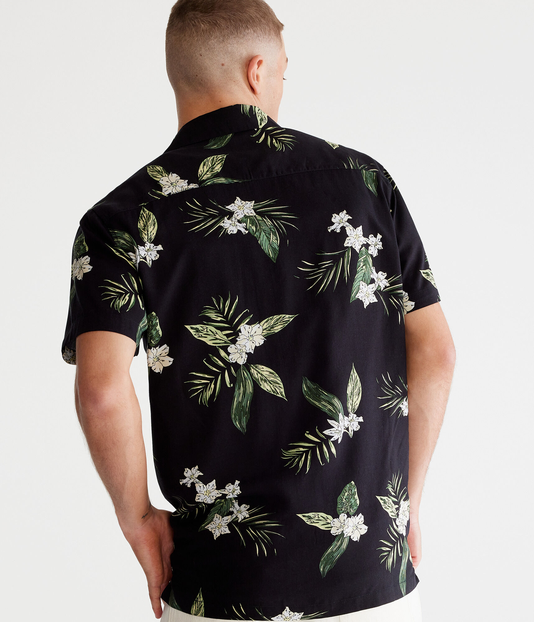 Tropical Print Camp Shirt