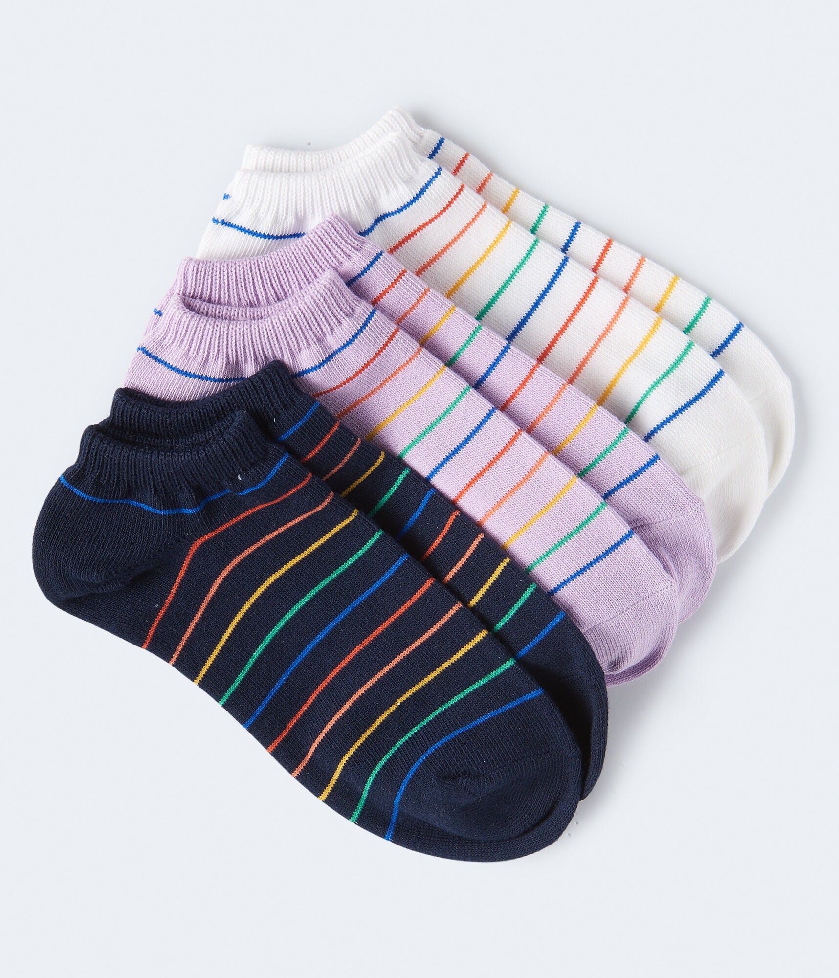 Rainbow Stripe Ankle Sock 3-Pack