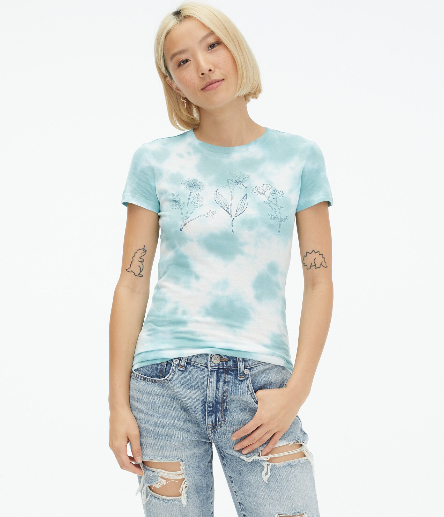 Botanicals Trio Tie-Dye Graphic Tee