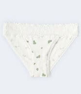 Tiny Floral Lace-Trim Bikini