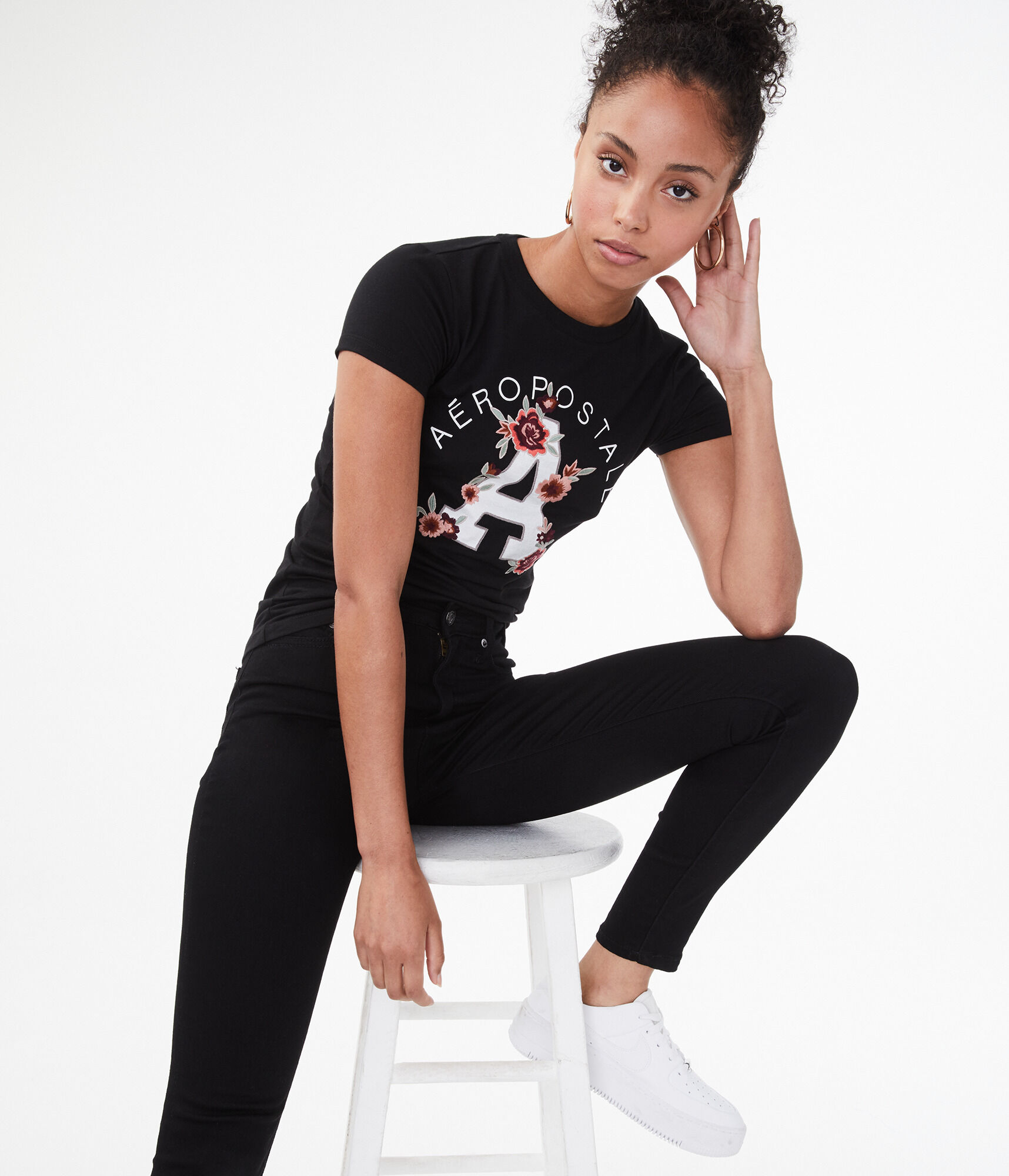 Floral "A" Graphic Tee