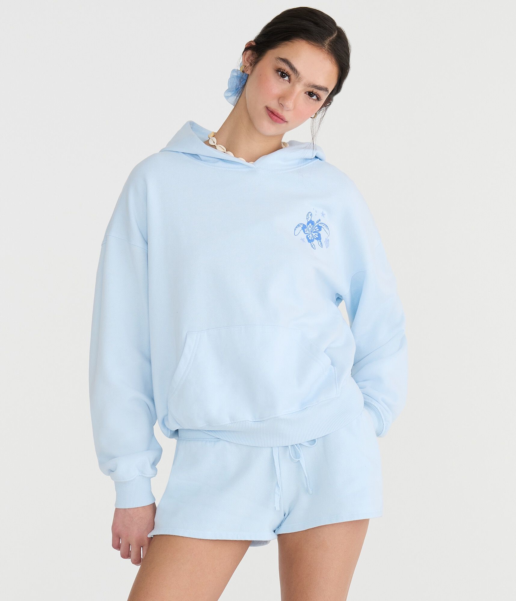 Cloud Soft Sea Turtles Oversized Pullover Hoodie