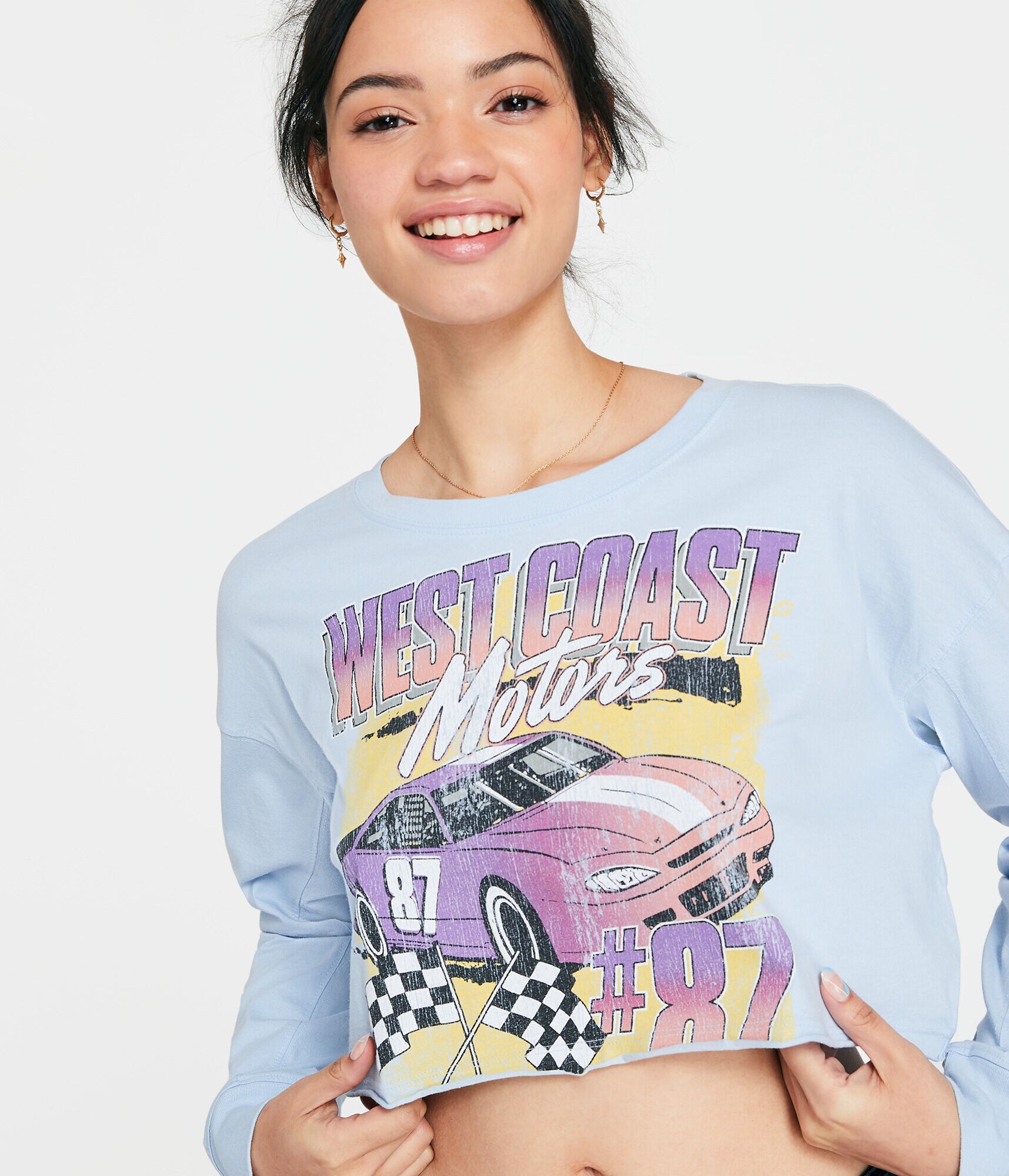 West Coast Motors Cropped Boyfriend Graphic Tee