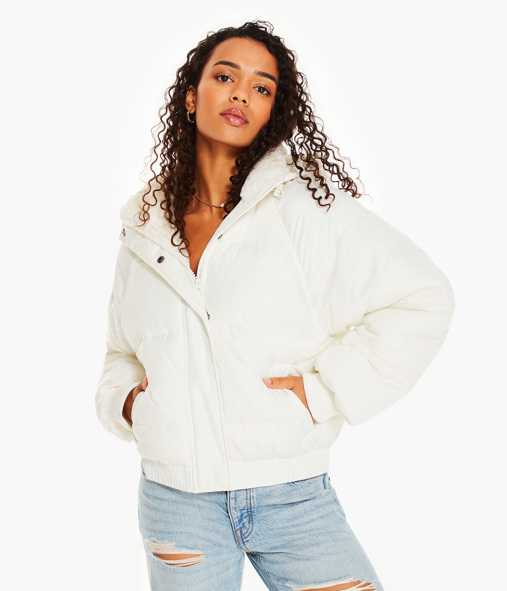 Oversized Quilted Hooded Puffer Jacket